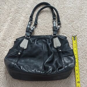 Black Leather Tote Bag Makowski